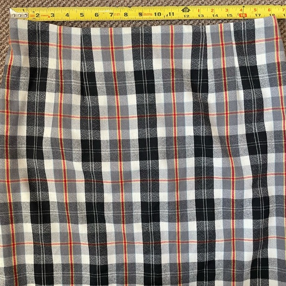 ✨ JG Hook Plaid 100% Wool Pencil Skirt Academia Plus Size - Picture 7 of 8
